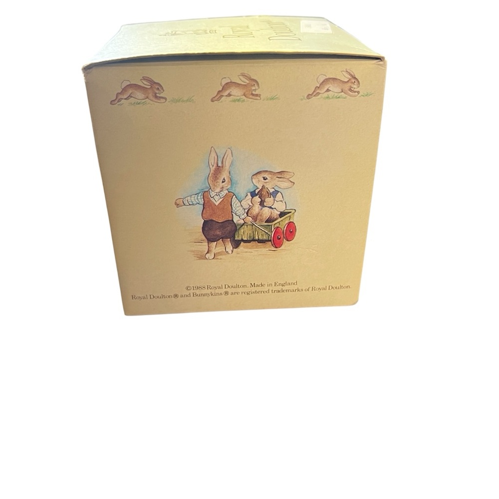 Vintage 1988 Royal Doulton Bunnykins Hug A Mug Two Handle Mug Cottagecore - Picture 6 of 11
